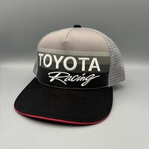Toyota Racing Gray Black Adjustable Snapback Truckers Hat